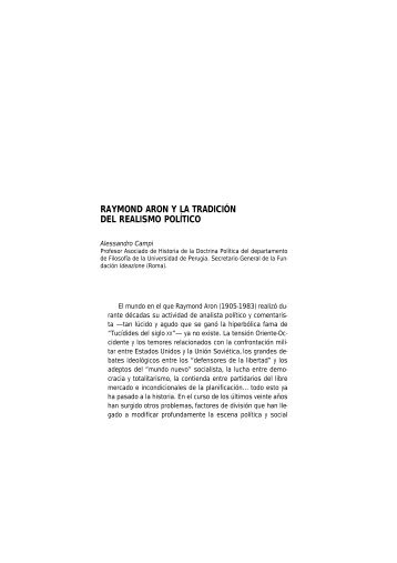 Raymond Aron y la tradición del realismo político - FAES