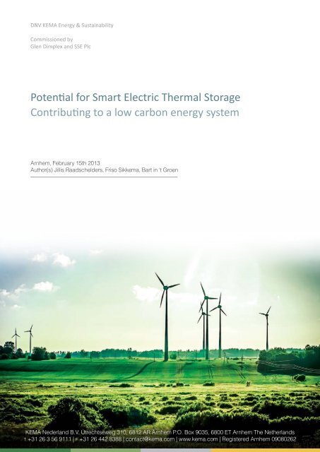 verband Spelen met Intuïtie Potential for Smart Electric Thermal Storage Contributing ... - Dimplex