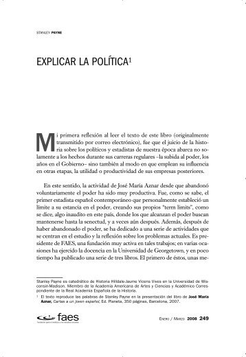 Explicar la política - FAES