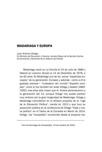 MADARIAGA Y EUROPA - FAES
