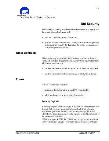 Bid Security