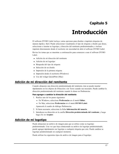 Uso de la libreta de direcciones - DYMO