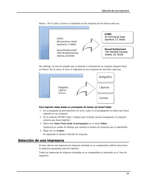 Uso de la libreta de direcciones - DYMO