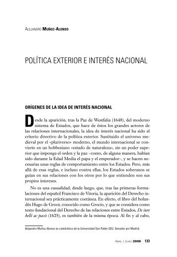 Política exterior e interés nacional - FAES