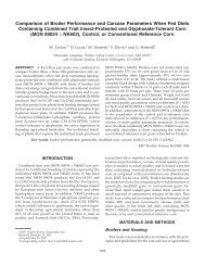 Comparison of Broiler Performance and Carcass ... - CERA