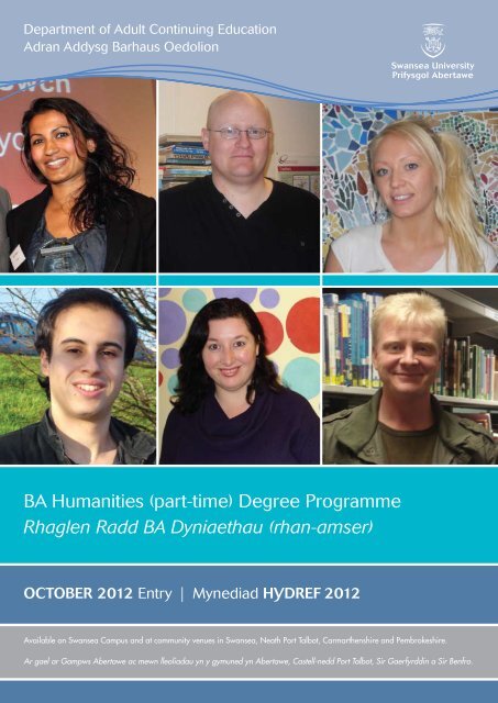 BA Humanities (part-time) Degree Programme ... - Swansea University