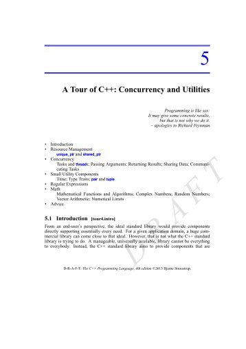 TC++PL4 Chapter 5: A Tour of C++: Concurrency and Utilities
