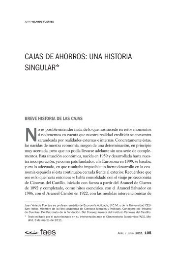 Cajas de Ahorros: una historia singular - FAES