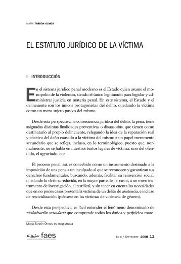 EL ESTATUTO JURÍDICO DE LA VÍCTIMA - FAES