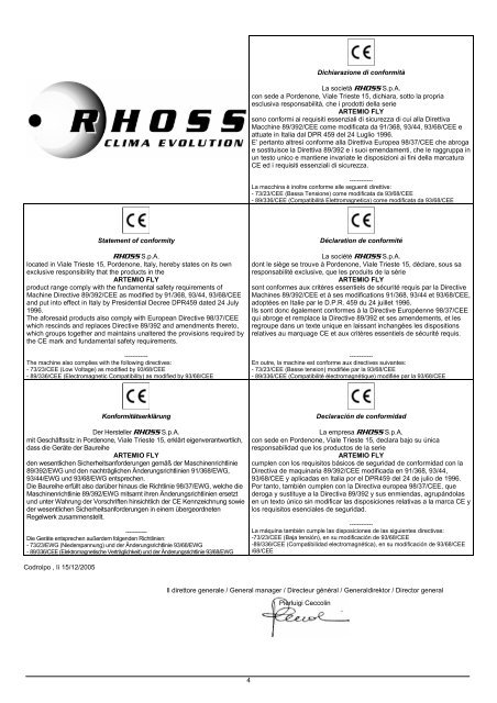 SPLIT-SYSTEM - Rhoss