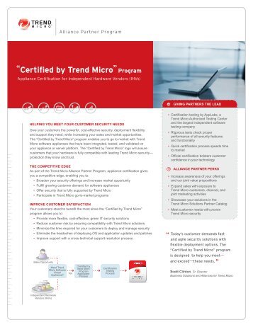 Certified by Trend Micro
