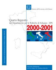 Quarto Rapporto del Dipartimento per le Politiche di Sviluppo - Dps