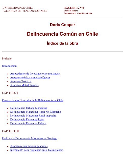 Excerpta No. 8 - Facultad de Ciencias Sociales - Universidad de Chile