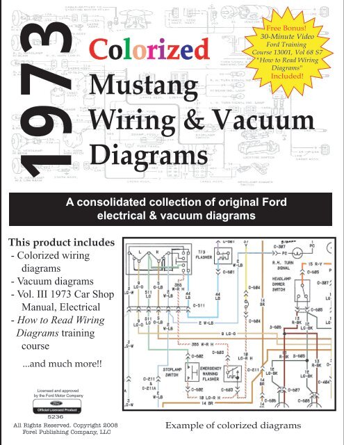 DEMO - 1973 Colorized Mustang Wiring and Vacuum Diagrams