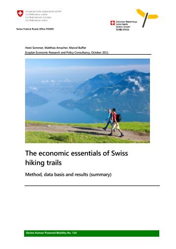 The economic essentials of Swiss hiking trails - Schweizer ...