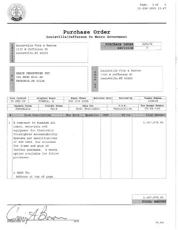 Purchase Order - Louisville Metro Government