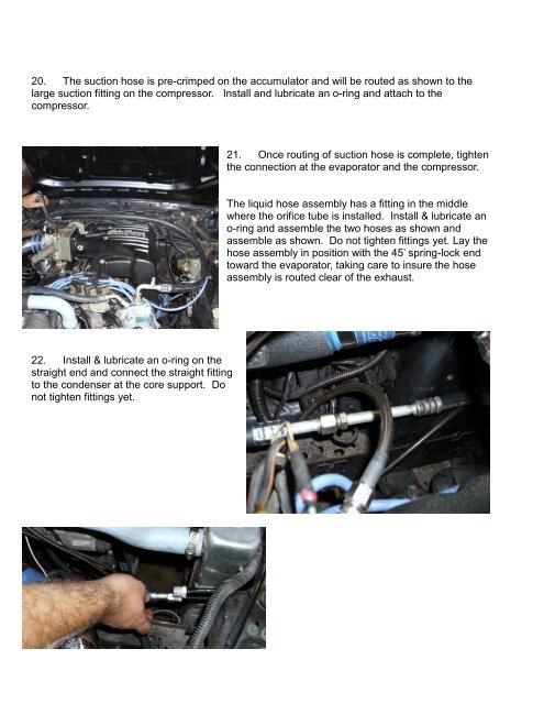 Standard (22-132) 1. Read through installation ... - Classic Auto Air