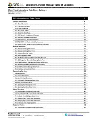 Exhibitor Services Manual Table of Contents - Motor Trend Auto ...