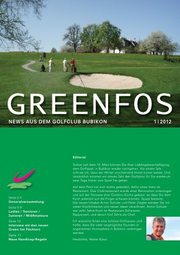 Ausgabe 01 / 12 (2'956 KB) - Golf Club Bubikon