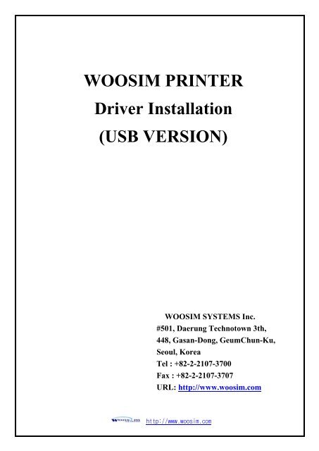 WOOSIM PRINTER driver installation(USB).pdf - Warp Systems