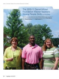 to read a recent Daniel Master Teachers article in our Hightlights ...