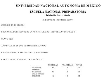 Historia Universal II - Colegio de Historia P9 - UNAM