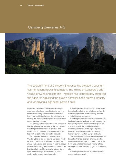 Report and Accounts 1999 / 2000 - Carlsberg Group