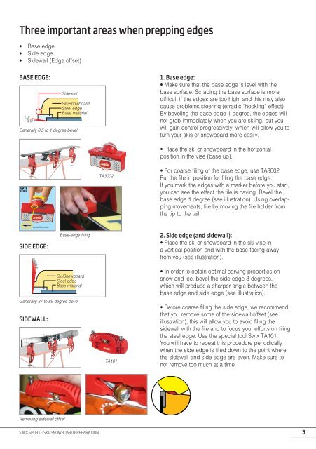 Swix Glide Wax Chart