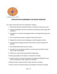 Tool: Sample Participation Agreement for Group Services