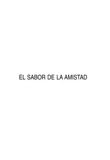 EL SABOR DE LA AMISTAD - Sic Editorial