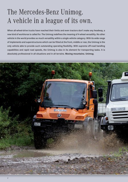 The Unimog U 3000/U 4000/U 5000. Technology, Facts and Figures.