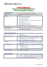 BelDomani FUTURO GARANTITO SOCI E ... - Popolare vita