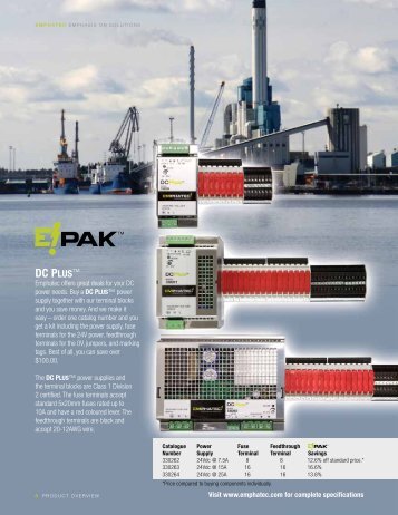 Download Emphatec DC Plus Power Supply Specifications (PDF)