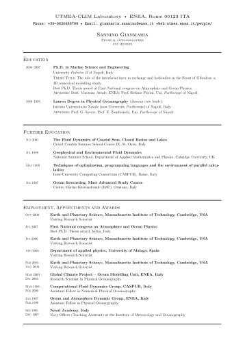 Curriculum Vitae - UTMEA Energy and Environmental Modeling ...