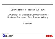 Open Network for Tourism (OnTour): A Concept for Electronic ... - Biba
