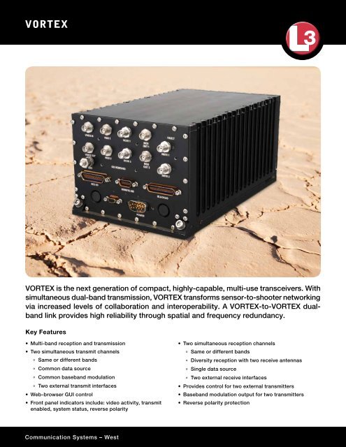 VORTEX transceiver - L-3 Communications