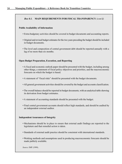 Managing Public Expenditure - CMI