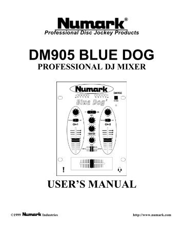 DM905 BLUE DOG - Numark