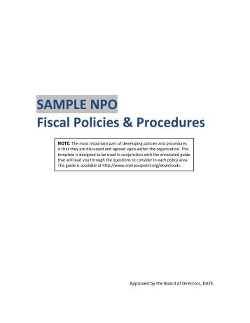 Fiscal Policies and Procedures Template - CompassPoint Nonprofit ...