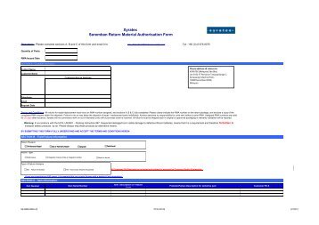 Printable RMA Form - Xyratex