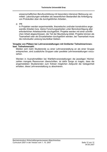 Curriculum fÃ¼r das Bachelorstudium ... - mibla.TUGraz.at