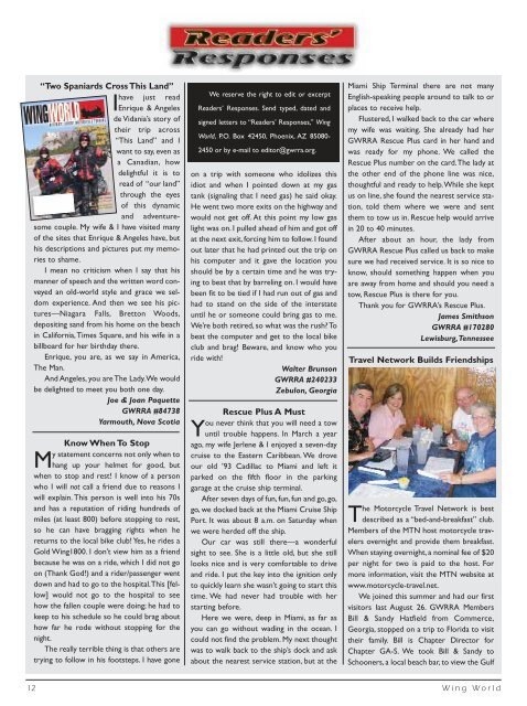 to view pdf file of current issue - Wing World Magazine Archives