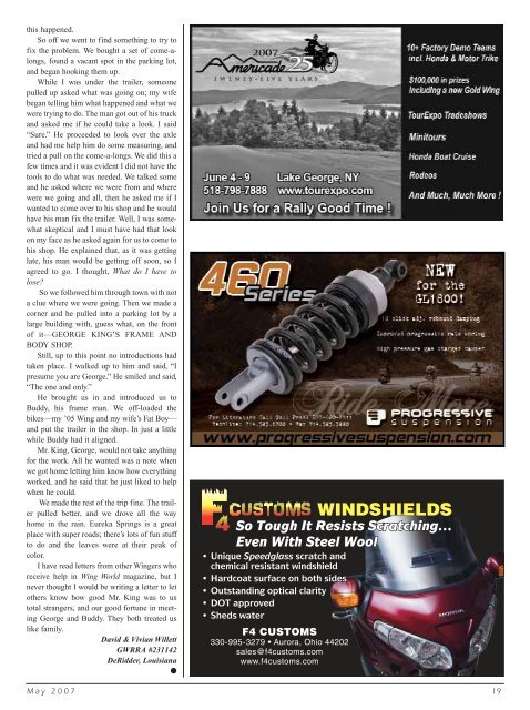 to view pdf file of current issue - Wing World Magazine Archives