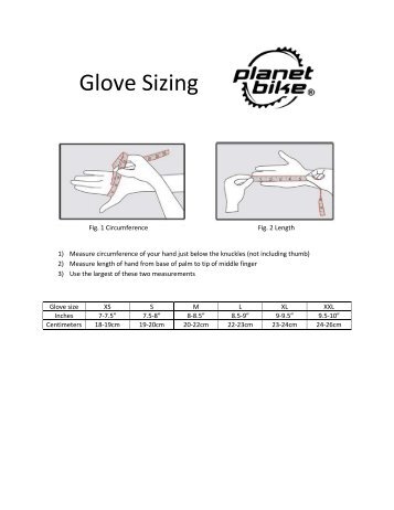 Glove Sizing Chart Pdf