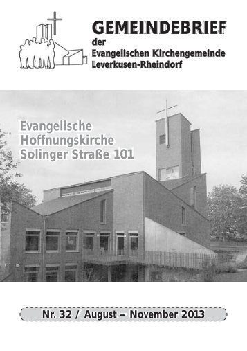 Gemeindebrief Nr. 32 - Rheindorf