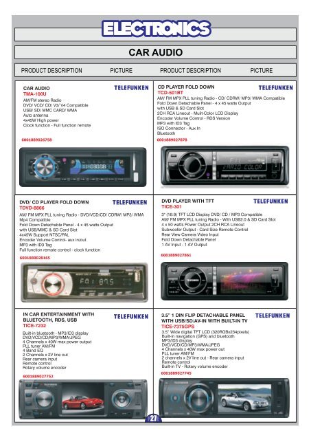 TELEFUNKEN CATALOGUE 2012