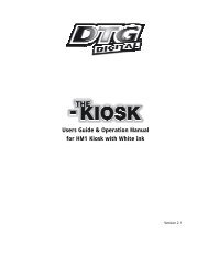 Users Guide & Operation Manual for HM1 Kiosk with ... - DTG Digital