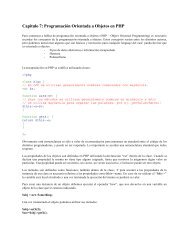 Capitulo 7: ProgramaciÃ³n Orientada a Objetos en PHP