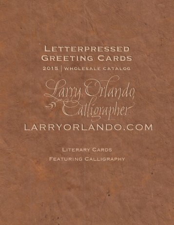 Larry Orlando Calligrapher Greeting Cards