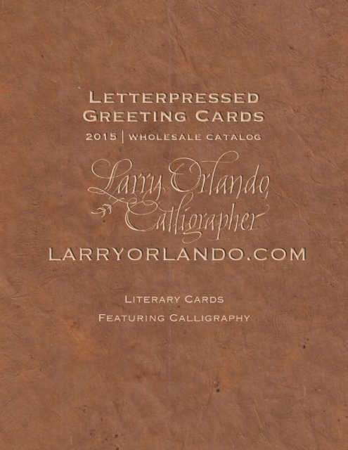 Larry Orlando Calligrapher Greeting Cards